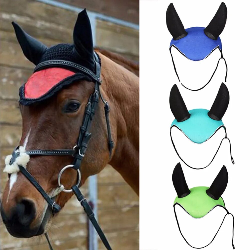 Horse Ear Mask-Breathable Meshed- Horse Ear Cover Equestrian