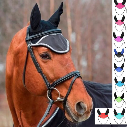 Horse Ear Mask-Breathable Meshed- Horse Ear Cover Equestrian